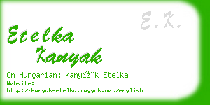 etelka kanyak business card